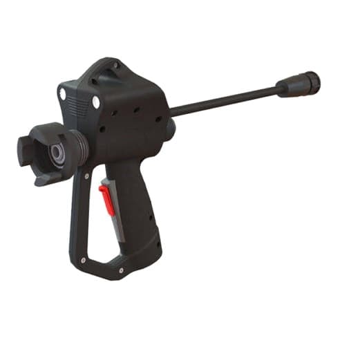 Cold Jet applicator gun with the trigger, nozzle mount, and blast tube.